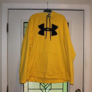 Men's Under Armour 2XL Loose  Yellow Hooded Sweatshirt